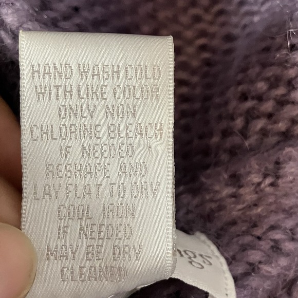 Soft Surroundings Sweater Womens Size M Purple Mohair Blend Hooded Cardigan - Picture 6 of 6